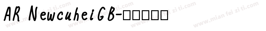 AR NewcuheiGB字体转换